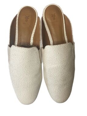 Frye Terri Gore Cracked Leather Mules Size 9M